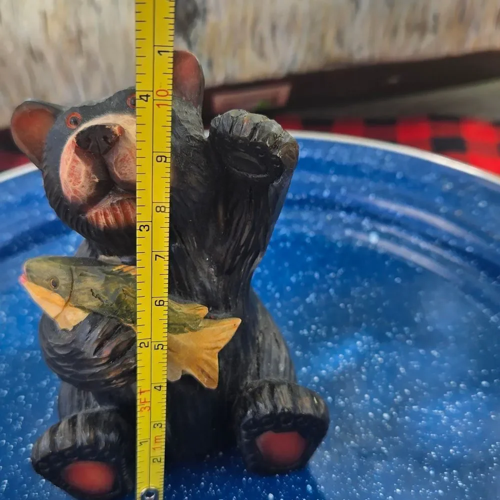 Canoe & Bear 8pc Rustic Cabin Decor Camping Party Decorations Resin Figurines